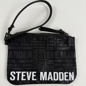 Steve Madden Black and White Wristlet Wallet